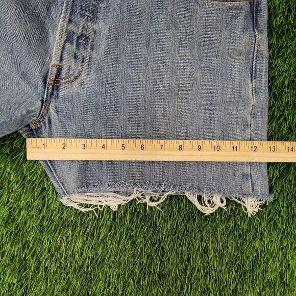 LEVIS Cut-Off Jeans Shorts Womens 14 34x5 High-Waist Jorts - Picture 9 of 13